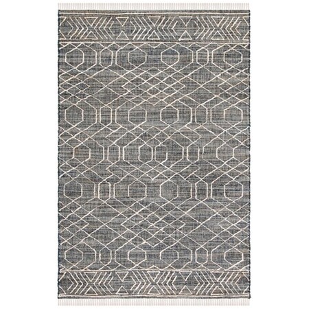 Safavieh 5 x 8 ft. Natural Fiber Global Hand Loomed Rectangle Rug Black & Ivory NFB406Z-5